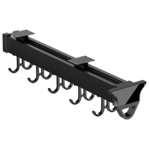 Pants rack telescopic slide pull-out top-mounted wardrobe built-in clothes rail clothes drying rack pants storage artifact track pants drawer