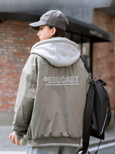 Пуховик, демисезонная куртка для школьников, подходит для подростков, для средней школы, свободный крой