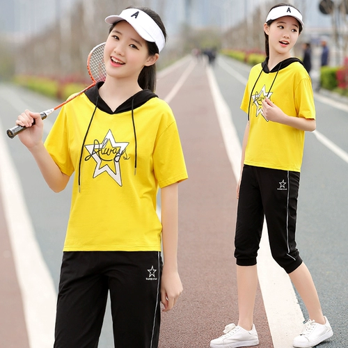 Летняя летняя одежда, футболка с коротким рукавом для школьников, для средней школы, в корейском стиле, оверсайз