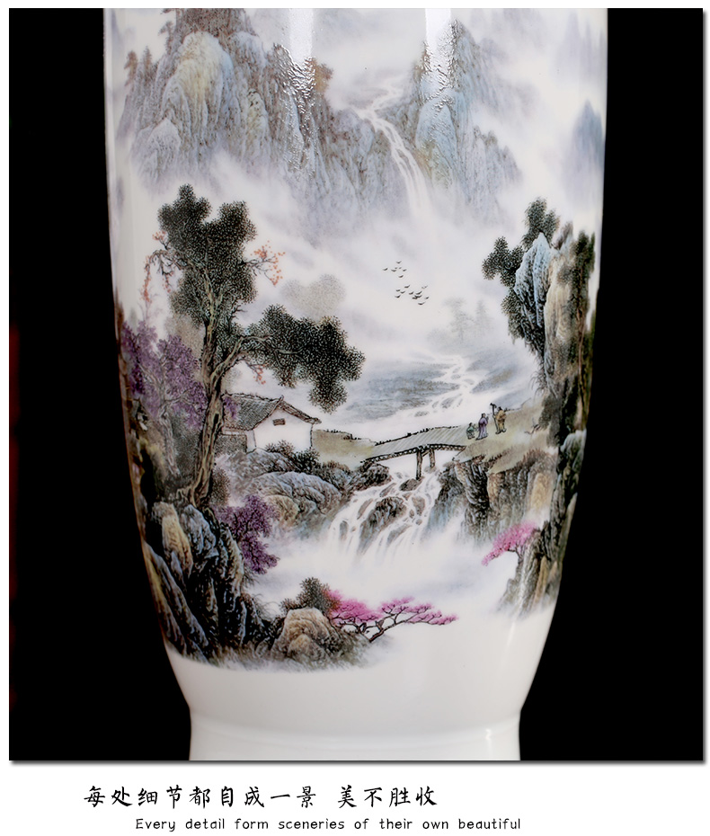 Jingdezhen ceramics I and contracted 70 cm high landing big vase furnishing articles home office sitting room adornment