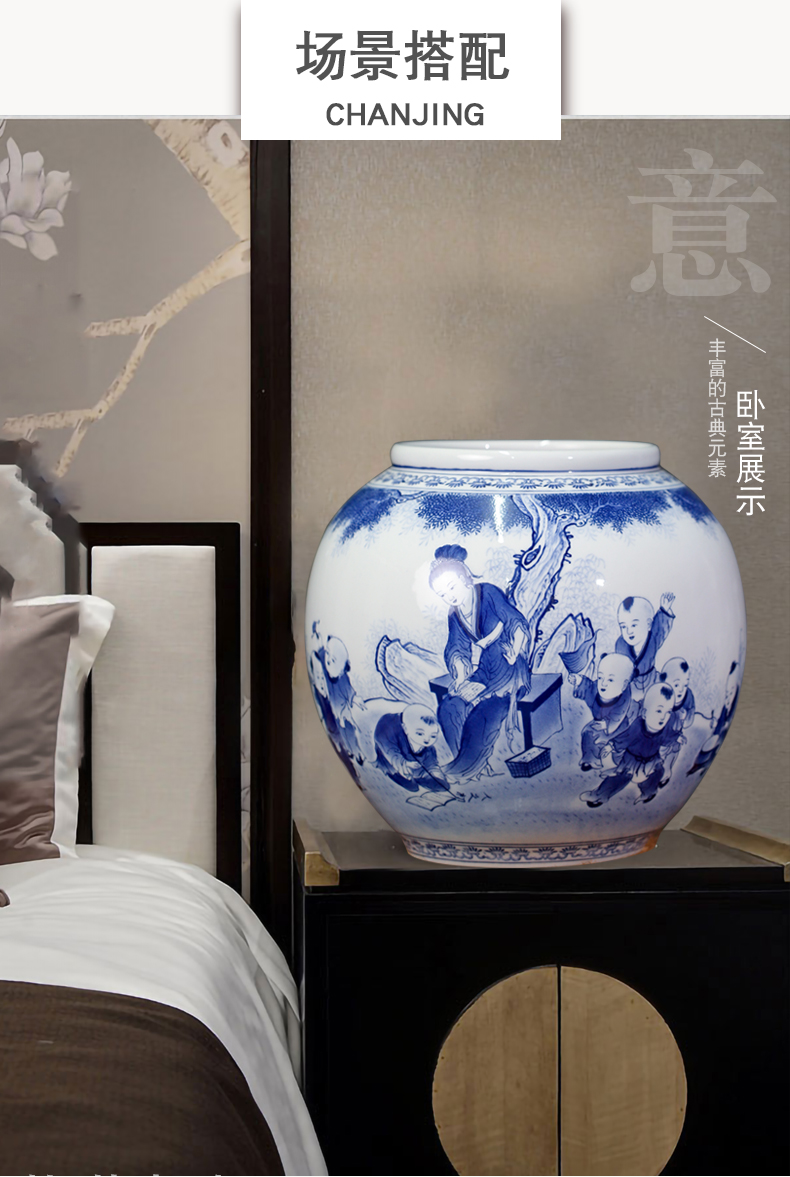 Jingdezhen ceramics glaze under mesa place character vase household to the sitting room porch TV ark, adornment