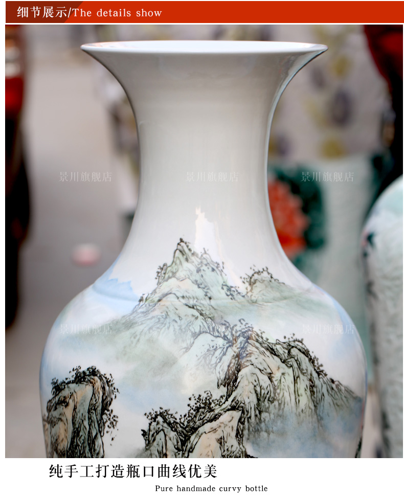 Jingdezhen ceramic famille rose porcelain has a long history in the hand - made be born big vase sitting room that occupy the home furnishing articles opening gifts