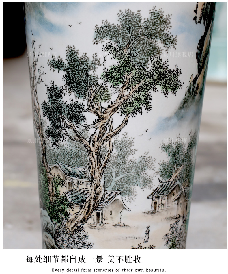 Jingdezhen ceramic famille rose porcelain has a long history in the hand - made be born big vase sitting room that occupy the home furnishing articles opening gifts