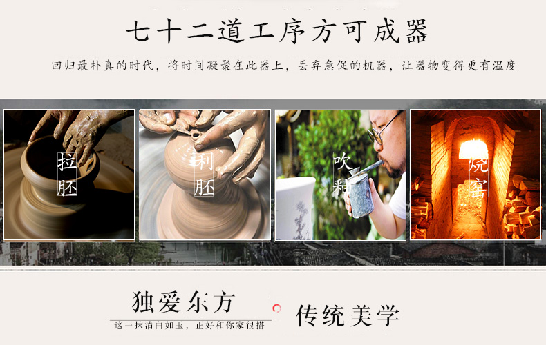 Jingdezhen ceramics antique vase furnishing articles living room flower arranging flower, dried flower porcelain decorative arts and crafts