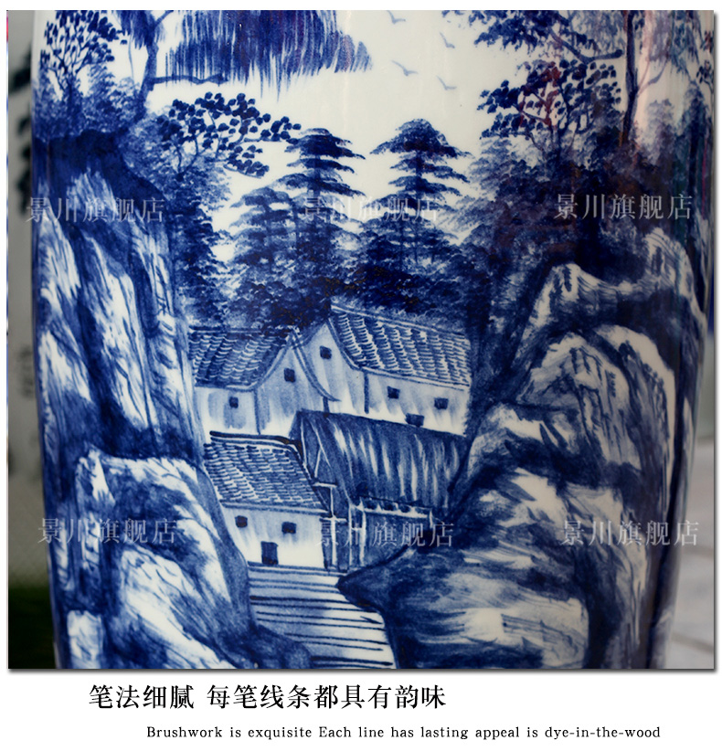 Jingdezhen porcelain ceramics hand - made splendid sunvo large vases, sitting room of Chinese style household furnishing articles of handicraft