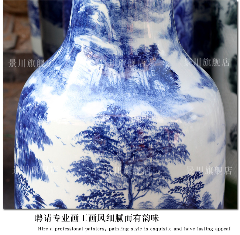 Jingdezhen porcelain ceramics hand - made splendid sunvo large vases, sitting room of Chinese style household furnishing articles of handicraft