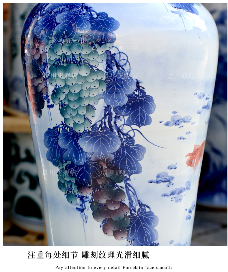 Jingdezhen ceramic famille rose gold, large vases, home sitting room hotel modern flower arrangement act the role ofing is tasted furnishing articles