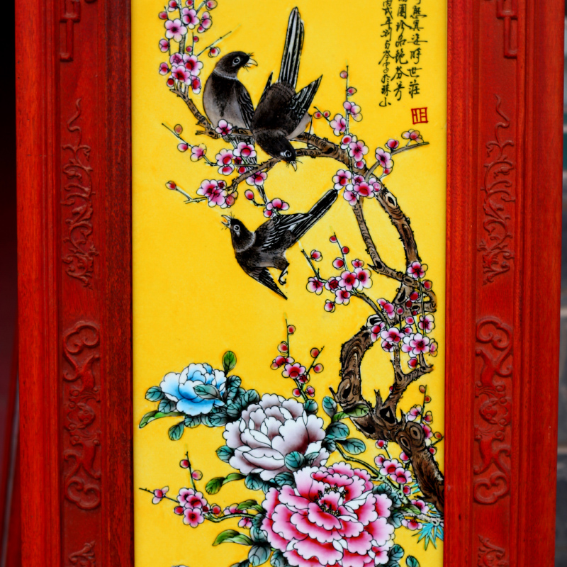 Jingdezhen porcelain plate painter in the sitting room adornment furnishing articles hotel background picture of modern ceramic painting teahouse hang a picture