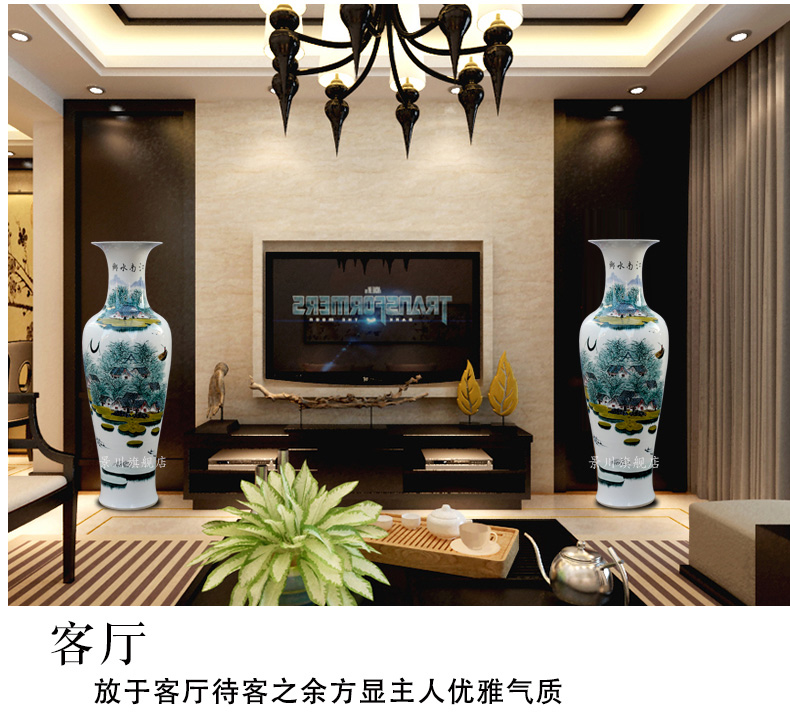 Hand - made jiangnan figure of large vases, jingdezhen ceramics home sitting room place, office decoration