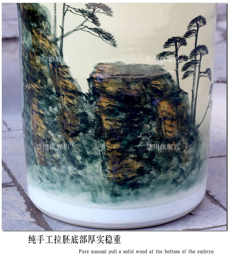 Big vase quiver jiangnan xiuse hand - made variable glaze porcelain of jingdezhen ceramics landing place, a living room