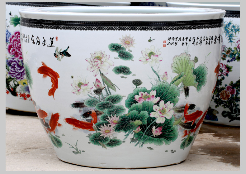 Jingdezhen ceramic aquarium well - off furnishing articles sitting room courtyard and landing the tortoise cylinder, a goldfish bowl