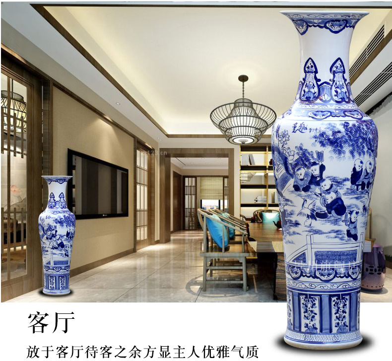 The sitting room of large ceramic vase hand - made lad jingdezhen porcelain porcelain gifts big yards place decoration