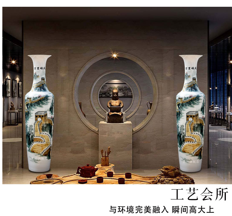 Jingdezhen ceramic wanli glory hand - made wall of large vases, sitting room of Chinese style hotel furnishing articles act the role ofing is tasted