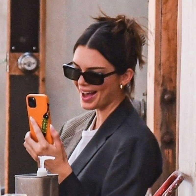 Ken Beans Same Rectangular American Retro Sunglasses Women Advanced Sensation Ins and European Narrow Frames Small Faces Sunglasses Summer