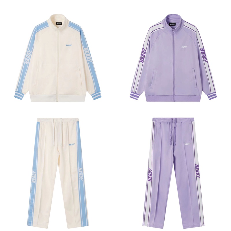 Korean Nerdy25 Spring and Summer New Style Double-Printed Loose Casual Fashion Sportswear Suit Couple Matching Jackets