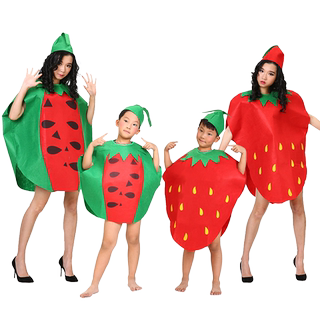 Children's fruit and vegetable shaped non-woven costumes
