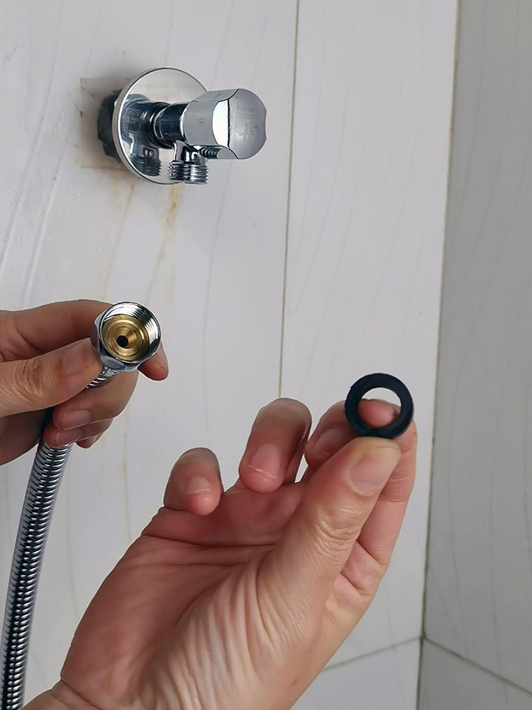 Submarine shower hose 4 points gasket shower hose gasket shower accessories bathtub faucet 6 points rubber mat