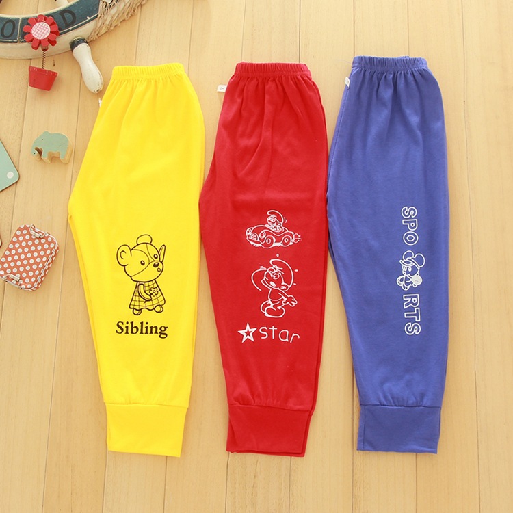 Nhà máy bán buôn quần áo trẻ em bán trực tiếp cho trẻ lớn 2019 xuân mới quần cotton trẻ em in quần mỏng quần nỉ bé gái