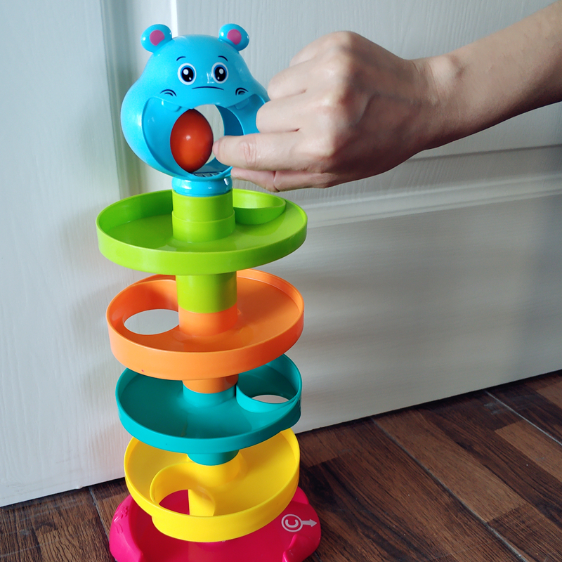 Baby track swivel lerolling ball rolling ball rotary glider baby puzzle tossing ball rolling ball game 1-3 year old toy