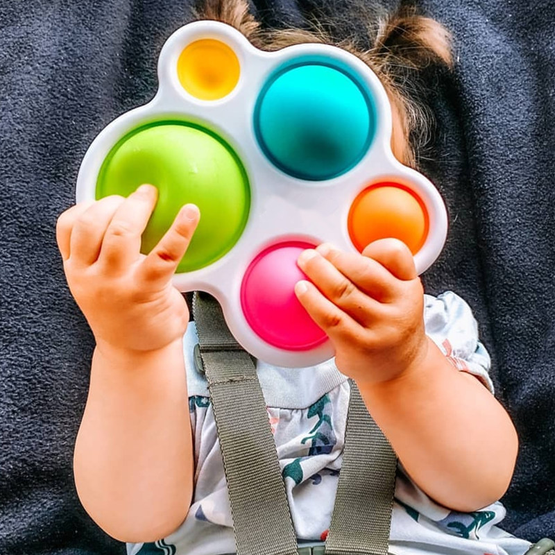 Baby hand grasping, pressing, bouncing, fine movement exploration toys, 6-12 months, grasping training, can bite 1-2 years old