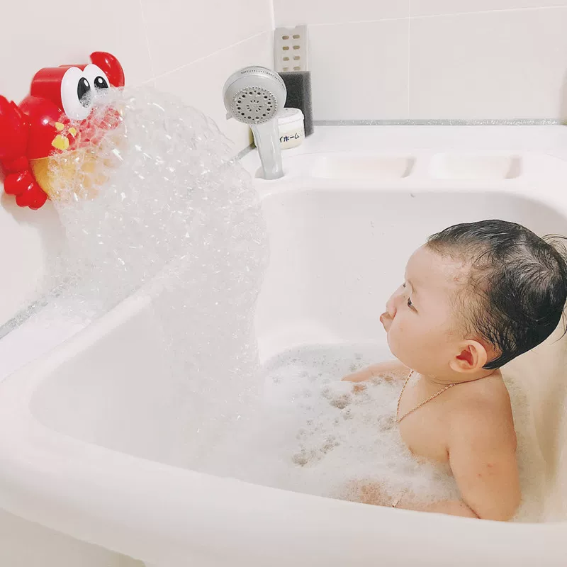 Baby creative bubble bath partner happy bubble crab music starting machine bathroom bathing water toys