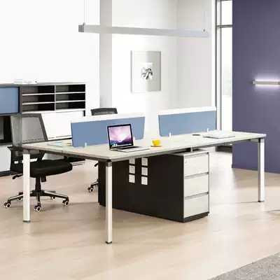 Screen combination desk Four-person multi-person artificial computer table and chair combination 2 4 6-person screen work position