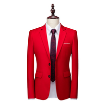 Mens casual blazer professional work formal dress slim size best man suit solid color top casual clothes single West