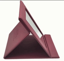 New era Guozhen Xianglan Pavilion Makeup Mirror Folding Beauty Mirror Portable pu Leather Mirror with Xianglan Pavilion logo