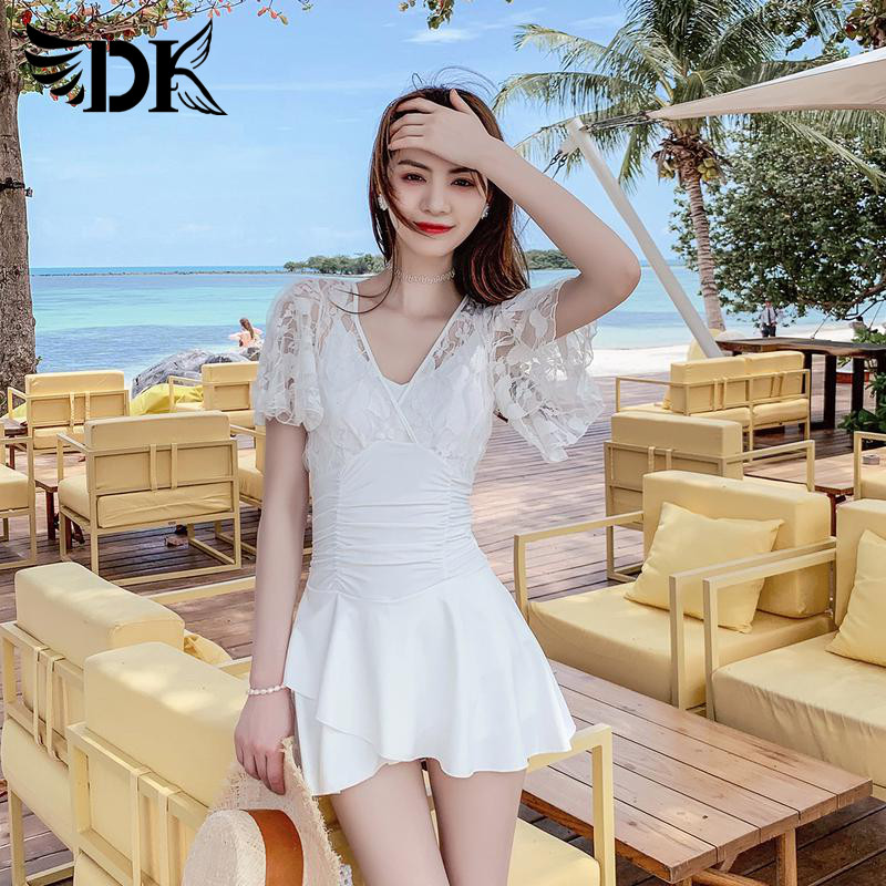 DK Lieven dress swimsuit women's 2022 new Belly Button Slim Conservative South Korea's Big Size Spa Sexy Swimsuit
