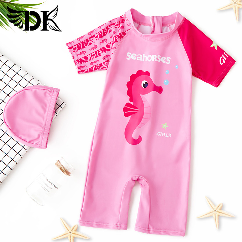 DK children swimsuit girl not even body girl 2022 new swimsuit baby sunscreen quick dry swimsuit CUHK