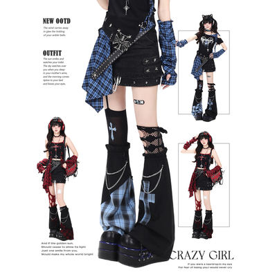 crazygirl [Millennium Mambo] Original sweet and cool American hot girl, high-waisted anti-glare denim short skirt for women's summer