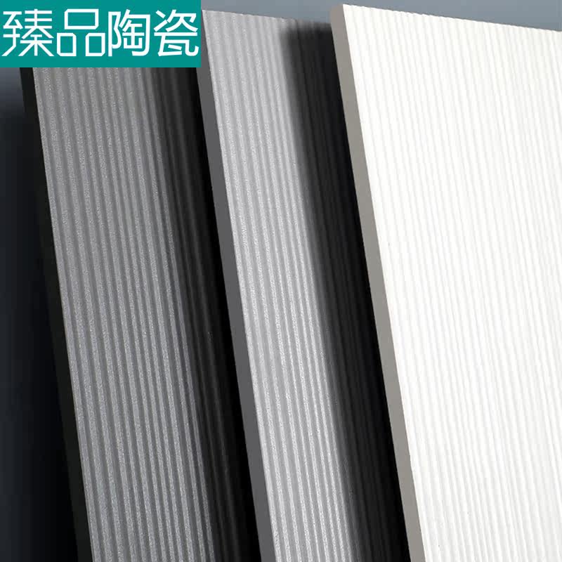 Pull slot tile white gray stripe 600*1200 antique brick hotel powder room toilet background wall tile