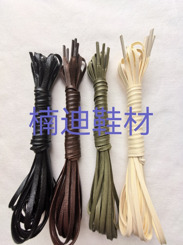 Light Luxury Flat Oil Wax Shoelaces with Rubber Tips, Non-Slip and Wear-Resistant, 7-Hole Martin Work Boots, Leather Shoes, Sneakers, Army Green, Perfect Match Light Luxury Flat Oil Wax Shoelaces with Rubber Tips, Non-Slip and Wear-Resistant, 7-Hole Martin Work Boots, Leather Shoes, Sneakers, Army Green, Perfect Match