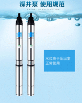 Deep water automatic single-phase 220v200 pressurized irrigation pump Deep water pump Rural deep well pump submersible pump