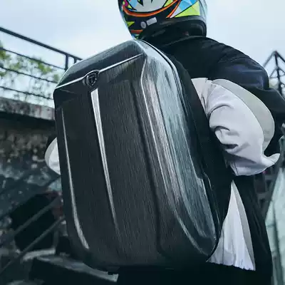 Computer bag sports personality schoolbag men cool black locomotive bag motorcycle bag cycling bag waterproof solid color