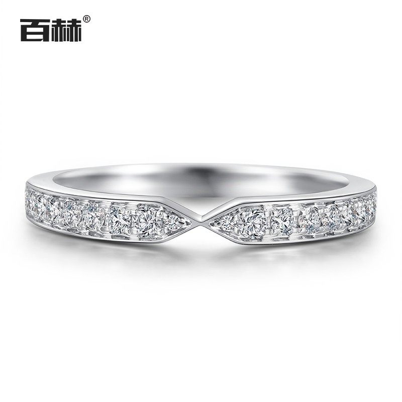 100 Hero 18k Platinum platoon drill ring courting wedding wedding diamond ring guard ring tail ring finger ring