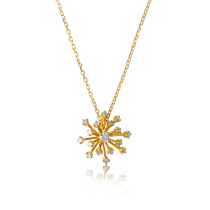 100 Hero 18k Gold Diamond Pitbank Flower Necklace Small crowdsourced design sensation Duanzhuang Luxurious Direct Interplay Seconds Kill