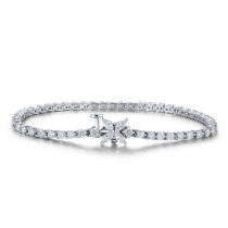100 Herd 18k Platinum Full Drill Bracelet Four-leaf Grass Full Drill Bracelet Diamond Bracelet Female Real Drill