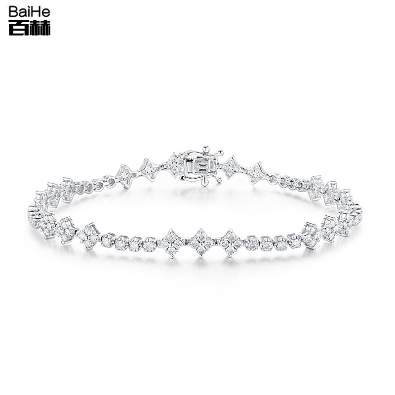 18K gold diamond explicit drilling full drill handmade female diamond handmade bracelet full drill woman