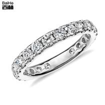 18K Gold Diamond Platoon Ring Full Drill Courting Full Drill Ring Full Circle Row Drilling Ring Female Platinum Custom 950