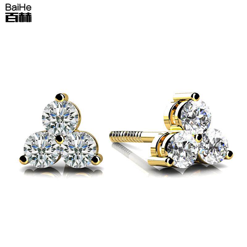 Bach 18k Diamond Ear Nail Female Simple Generalized Diamond Ear - ring Accessories Customized Platinum