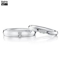 18K gold proposal wedding diamond ring couple ring can be customized platinum rose gold gold ring