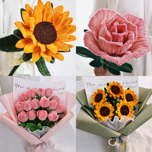 Бибикар Толокар Плазмакар, набор материалов, DIY, букет, подсолнух, подарок на день рождения