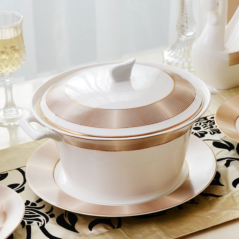 European style up phnom penh 58 head tangshan ipads porcelain tableware kit dishes suit ceramic bowl dish combination set