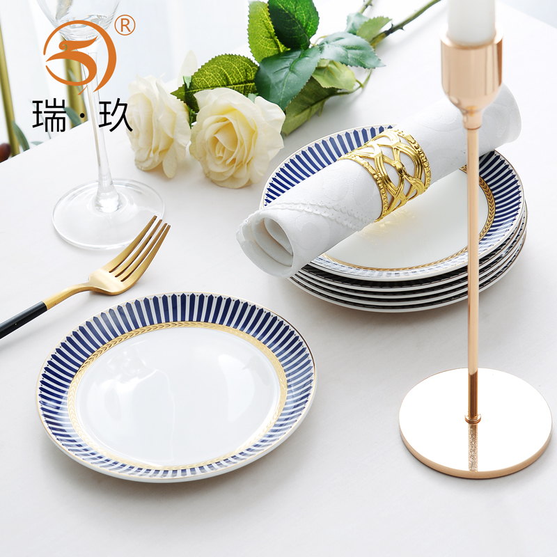 Bone dish 6 bone china seasoning dish small plate 6 inch pickle dish home table garbage spit bone plate dish