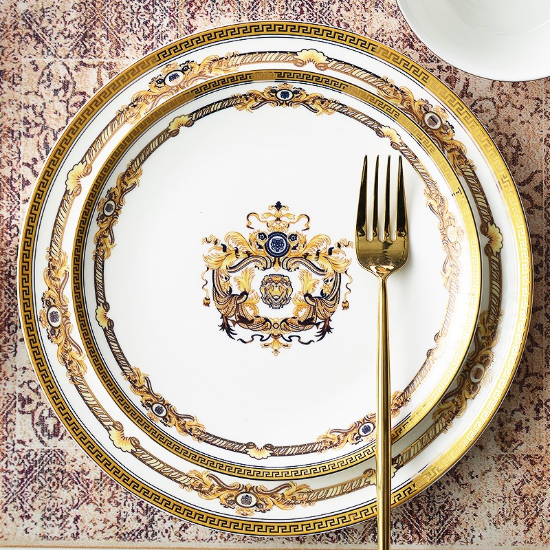 Household western - style up phnom penh 60 skull porcelain tableware suit ten bowl dish dishes composite ceramic package ltd. gift box