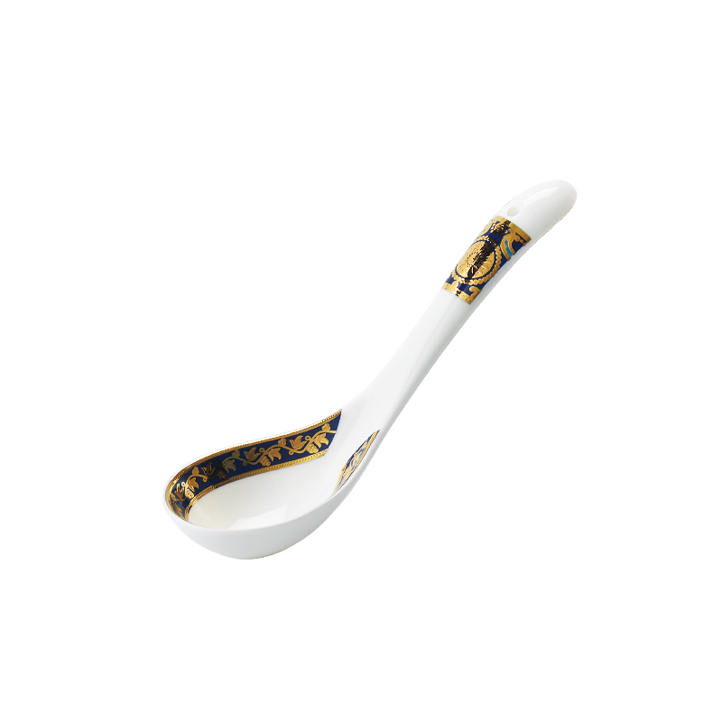 Three - dimensional relief gold ipads porcelain run ceramic spoon, spoon, ladle delicate porcelain run spoon run condiment spoon, margo