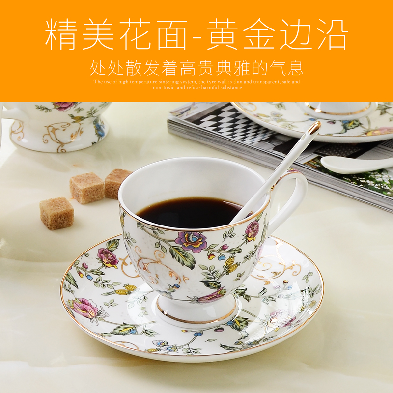 Delicate Chinese style up phnom penh ipads China coffee cups and saucers on the afternoon of household ipads China cups disc ceramic cups dish with a spoon