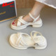 Pull-Back Thick-Soled Sandals for Women 2025 New Summer Fairy Style with Skirts, Soft Soles That Don'T Tire the Feet, Beach Super Popular Sandals