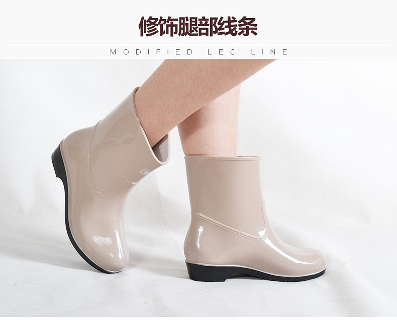 Kéo trở lại giày đi mưa của phụ nữ giày dép đi mưa thời trang